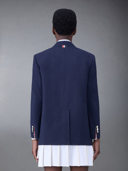 WOOL SEERSUCKER PATCH POCKET SPORT COAT NAVY