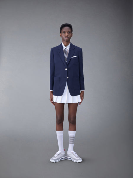 WOOL SEERSUCKER PATCH POCKET SPORT COAT NAVY