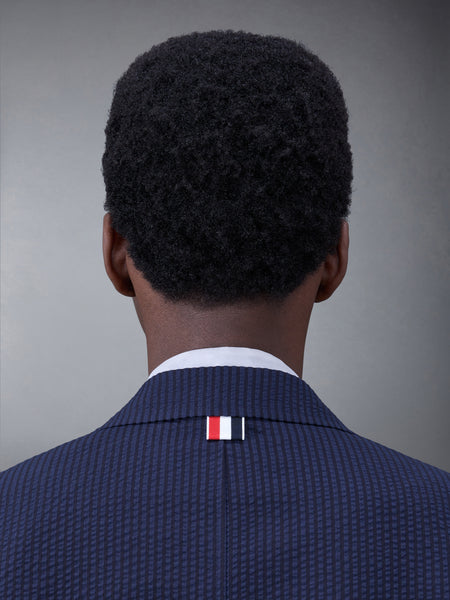 WOOL SEERSUCKER PATCH POCKET SPORT COAT NAVY