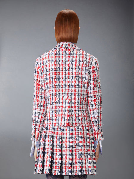GINGHAM SATIN RIBBON TWEED SPORTCOAT