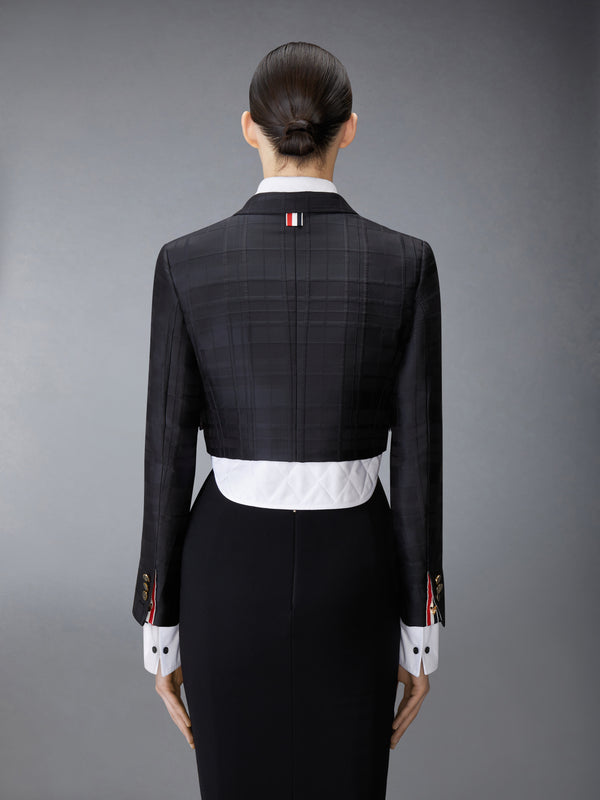 HUNTING TARTAN 3D WINDOWPANE JACQUARD CROPPED HIGH BREAK SPORT COAT WITH QUILTED OXFORD SHIRT - image 2