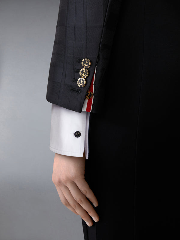 HUNTING TARTAN 3D WINDOWPANE JACQUARD CROPPED HIGH BREAK SPORT COAT WITH QUILTED OXFORD SHIRT - image 4