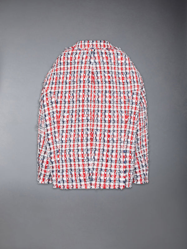 GINGHAM SATIN RIBBON TWEED COCOON SPORTCOAT - image 8