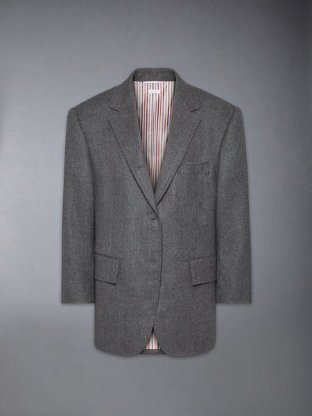 SOLID WOOL FLANNEL OVERSIZED SPORTCOAT