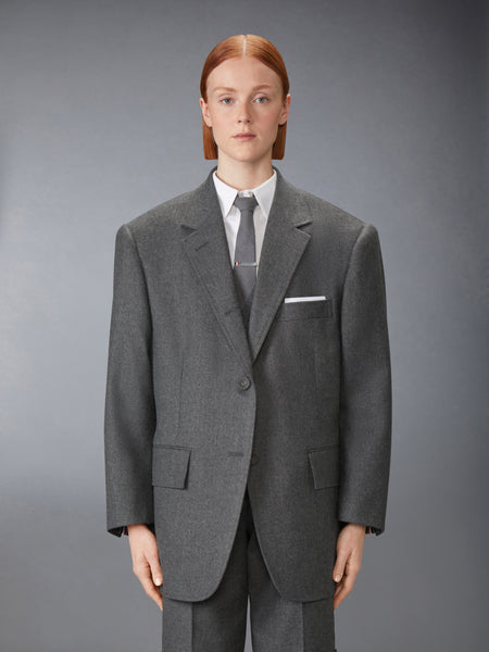 SOLID WOOL FLANNEL OVERSIZED SPORTCOAT