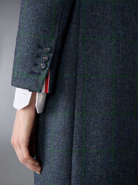 WINDOWPANE HUNTING TWEED TROMPE L'OEIL JACKET WITH SWAROVSKI CRYSTAL