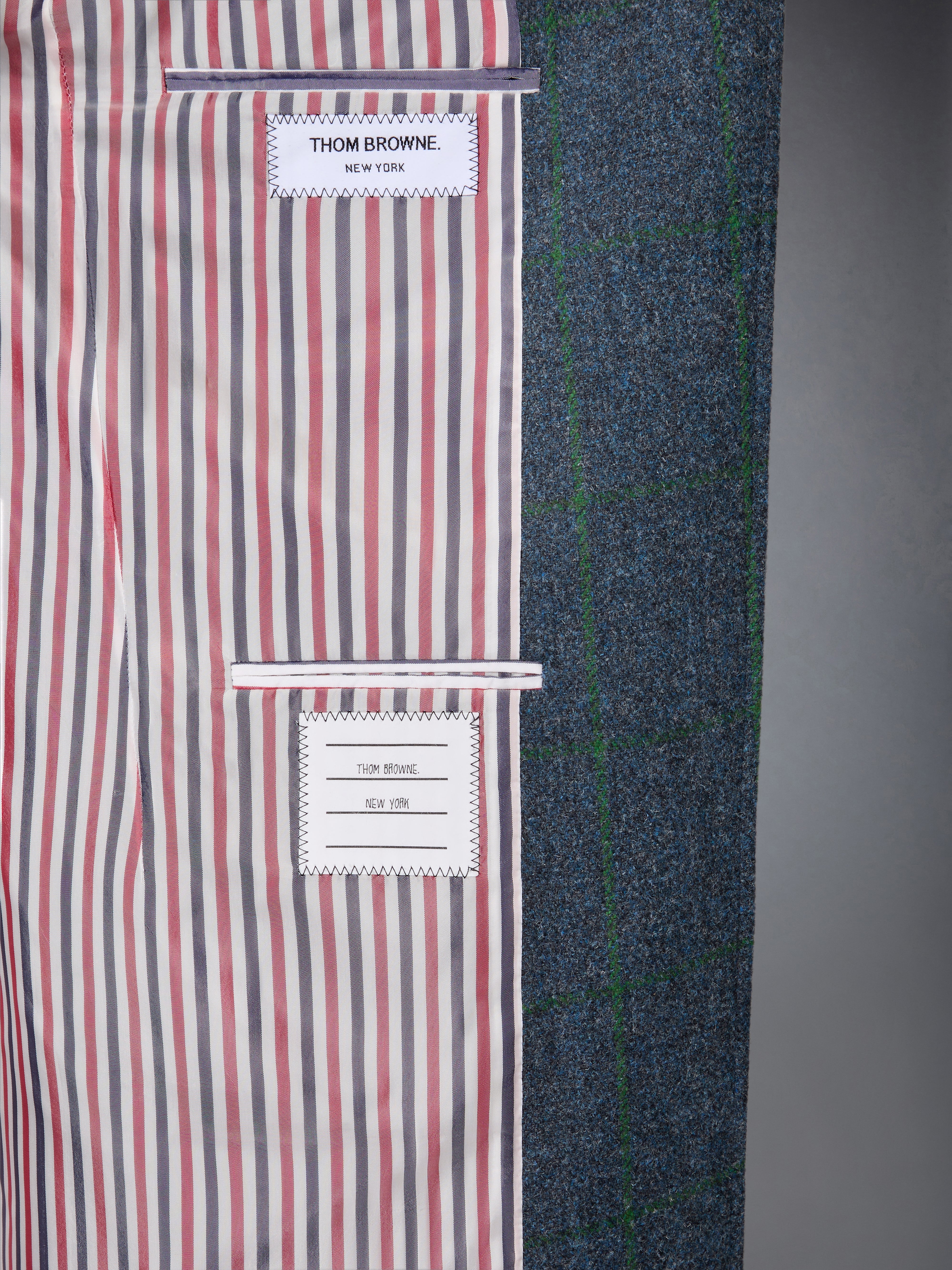 Swarovski Crystal Windowpane Hunting Tweed Trompe L'Oeil Jacket