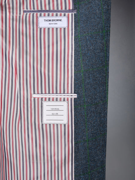 WINDOWPANE HUNTING TWEED TROMPE L'OEIL JACKET WITH SWAROVSKI CRYSTAL
