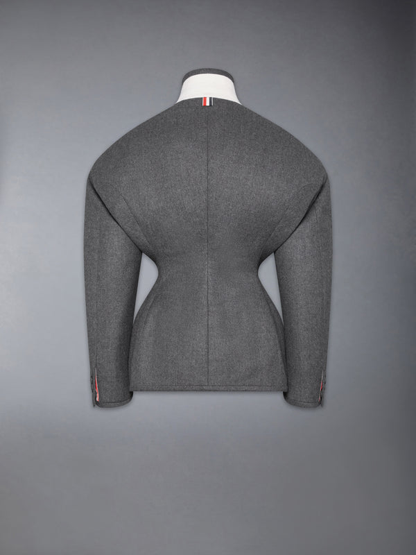 SOLID WOOL FLANNEL COCOON SPORTCOAT - image 7