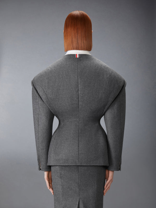SOLID WOOL FLANNEL COCOON SPORTCOAT - image 2