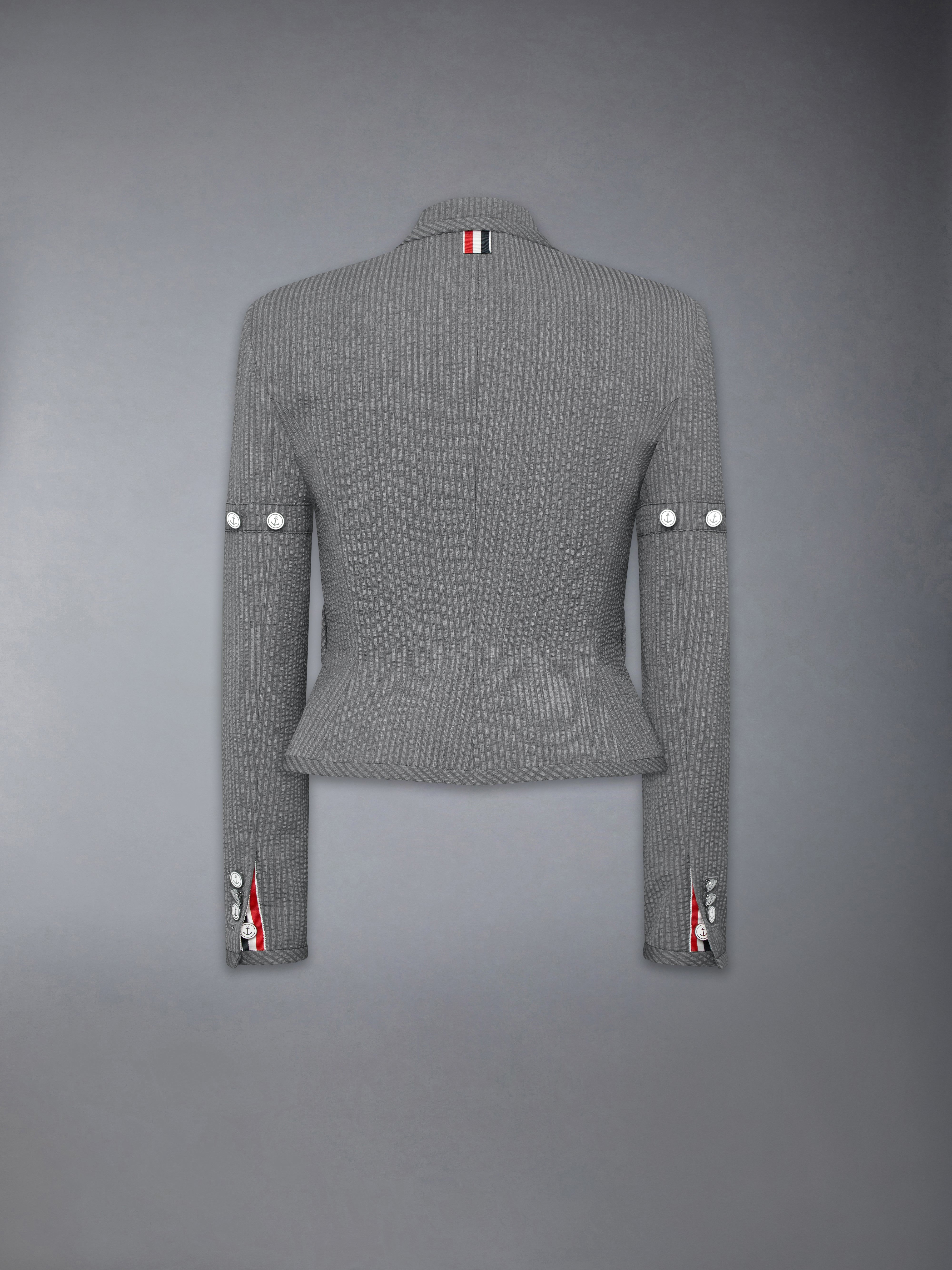 ウール シアサッカー クロップド ジャケット | Thom Browne