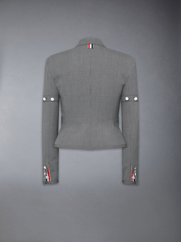 WOOL SEERSUCKER CROPPED JACKET - image 8