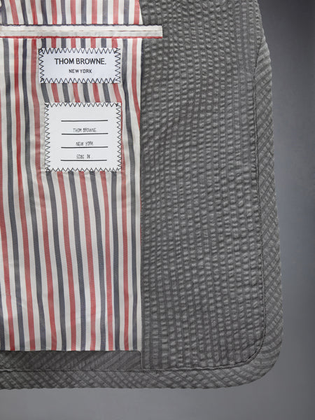 WOOL SEERSUCKER CROPPED JACKET LT GREY