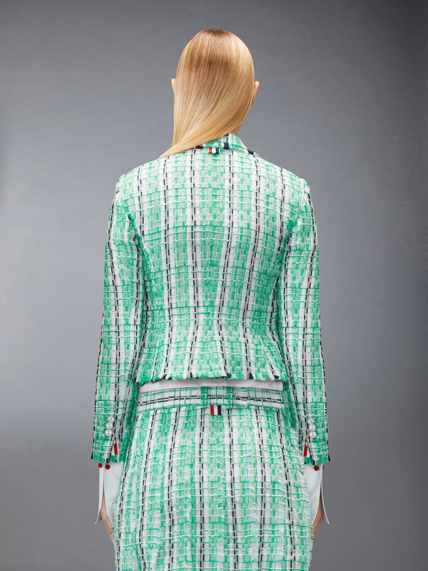 ストライプ シアーツイード クロップド ジャケット - image 2