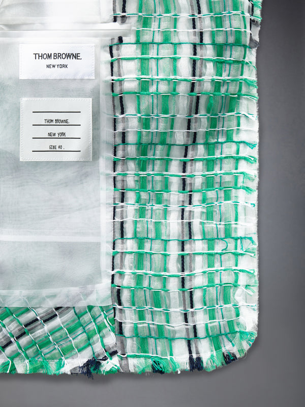 ストライプ シアーツイード クロップド ジャケット - image 5