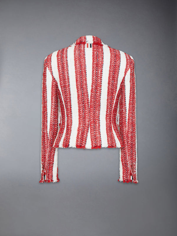 RIBBON TWEED CROPPED JACKET WITH FRAY EDGE - image 8
