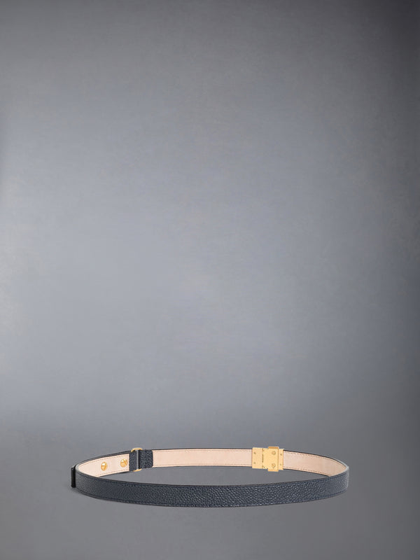 PEBBLE GRAIN LEATHER CLIP BUCKLE BELT - image 3