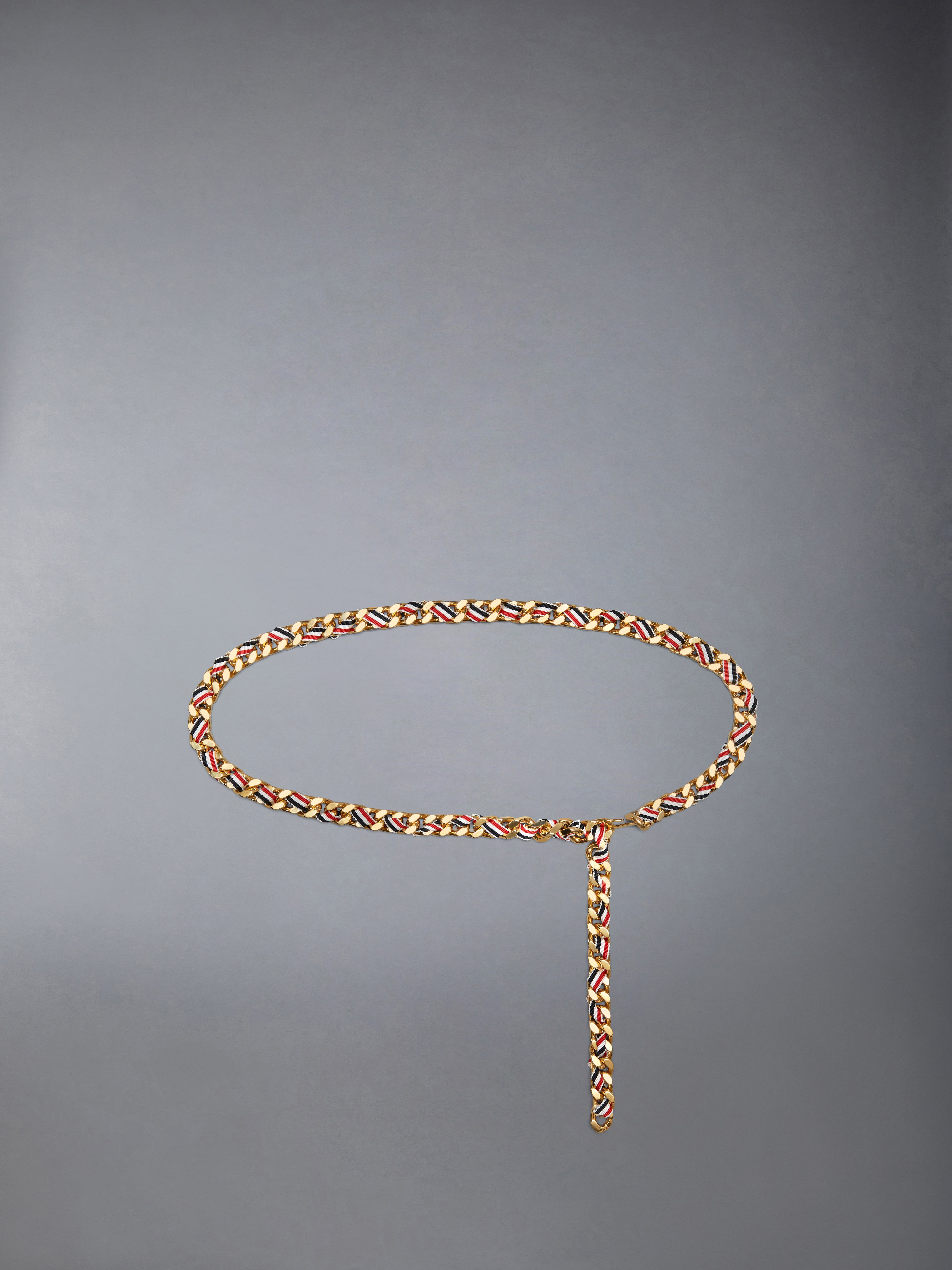 KISHIDAMIKI - tulle chain belt / チュール Rwb Grosgrain Chain Belt | Thom Browne