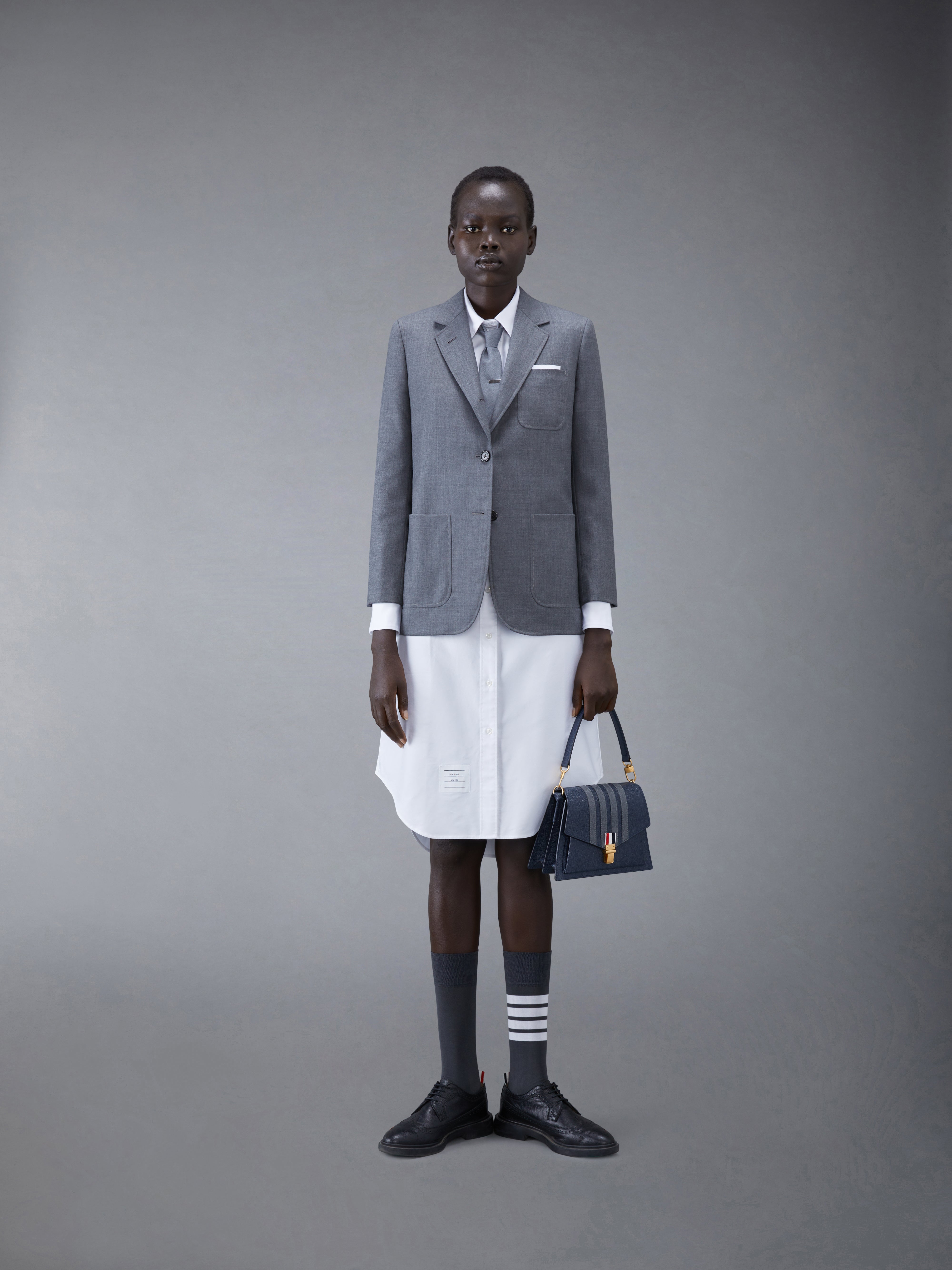 Thom Browne｜DRESSES (KNEE LENGTH POINT COLLAR SHIRTDRES Oxford A Line Shirtdress | Thom Browne