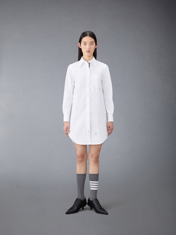 OXFORD GROSGRAIN PLACKET MINI SHIRTDRESS - featured image