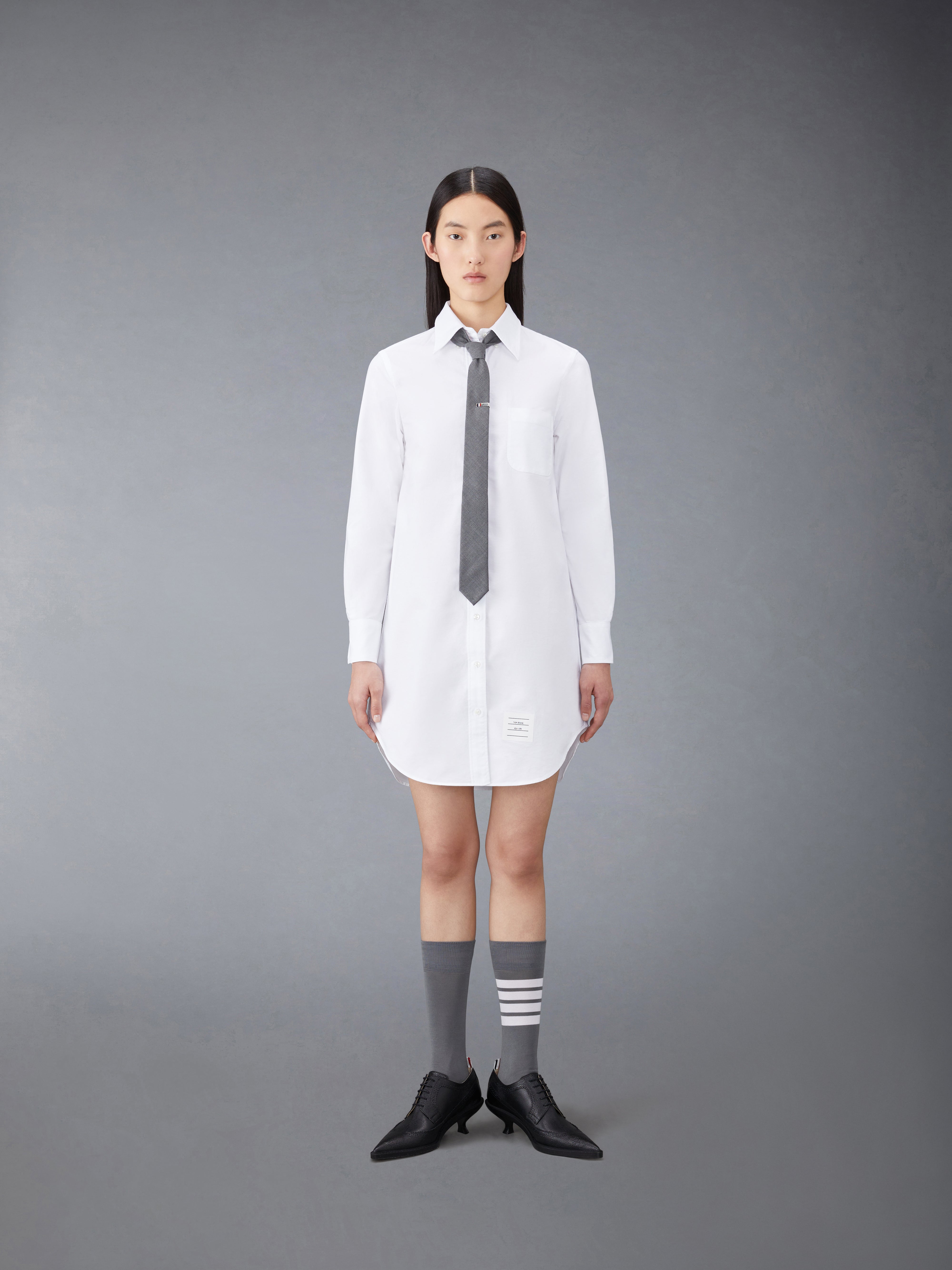 ワンピース Thom Browne Mini Chemiser Dress Oxford Grosgrain Placket Mini Shirtdress | Thom Browne