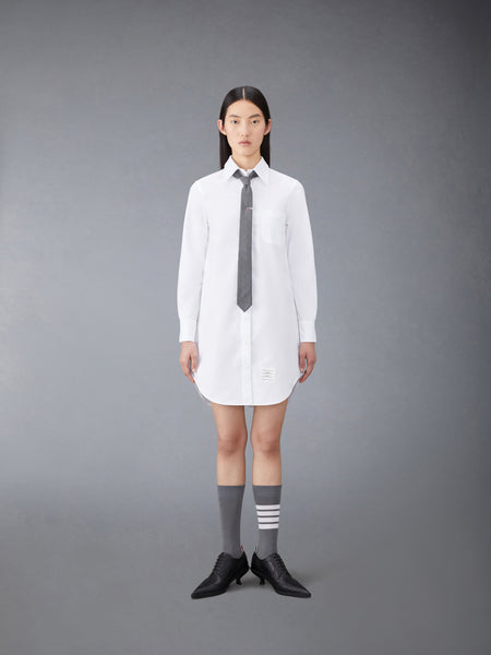 OXFORD GROSGRAIN PLACKET MINI SHIRTDRESS
