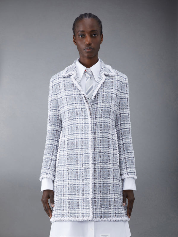 Chenille Tweed Crochet Pearl Bal Collar Dress - featured image