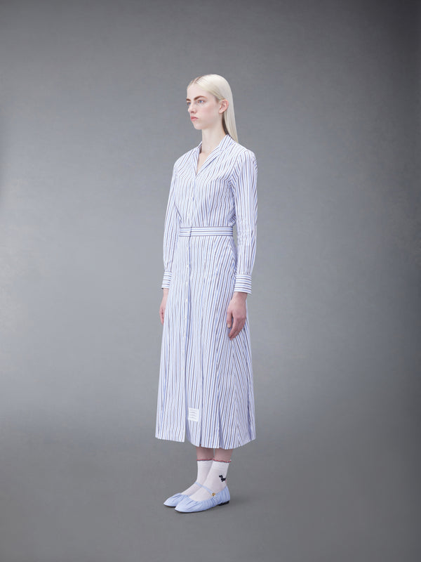 STRIPE POPLIN MIDI A-LINE SHIRTDRESS - image 2