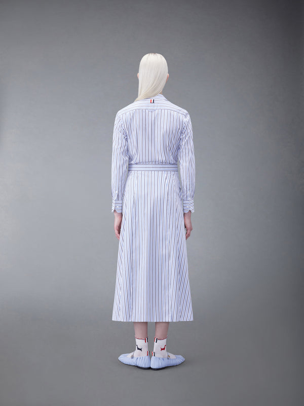 STRIPE POPLIN MIDI A-LINE SHIRTDRESS - image 3
