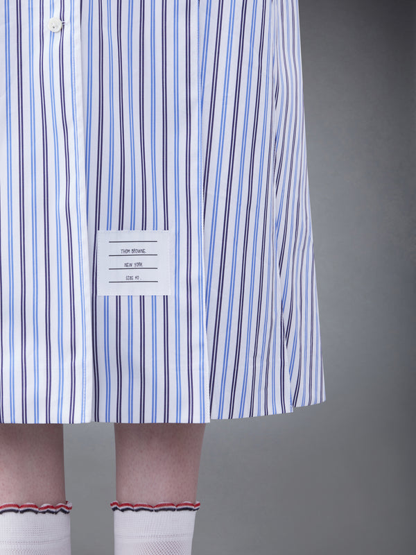 STRIPE POPLIN MIDI A-LINE SHIRTDRESS - image 6