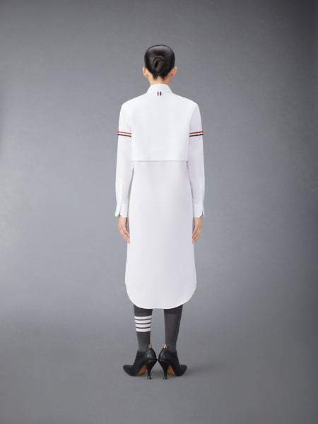 COTTON ARMBAND EASY FIT MAXI SHIRTDRESS WHITE