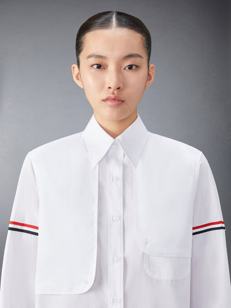 COTTON ARMBAND EASY FIT MAXI SHIRTDRESS WHITE