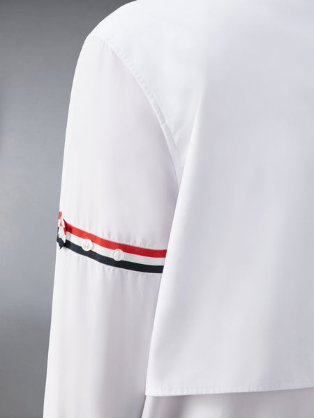 COTTON ARMBAND EASY FIT MAXI SHIRTDRESS WHITE