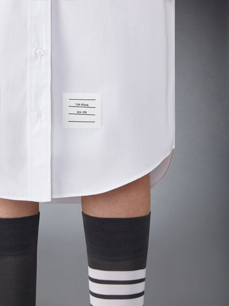 COTTON ARMBAND EASY FIT MAXI SHIRTDRESS WHITE