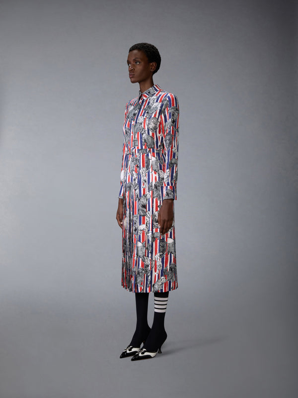 SILK TWILL HECTOR PLEATED DRESS - image 2