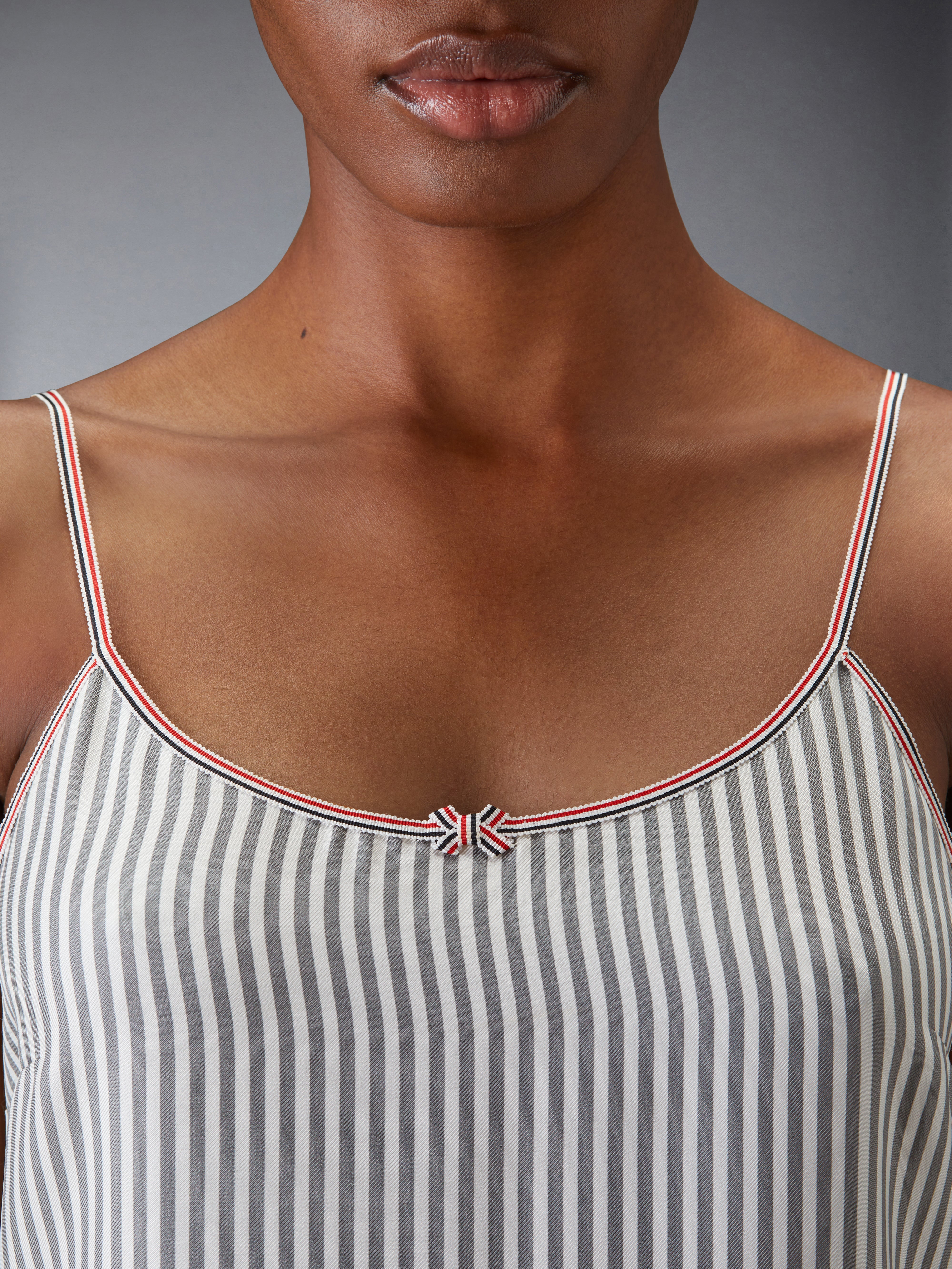 Silk Twill Mini Pleated Slip Dress | Thom Browne