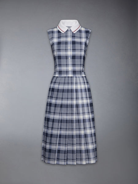 MADRAS CHECK SHIRTDRESS NAVY