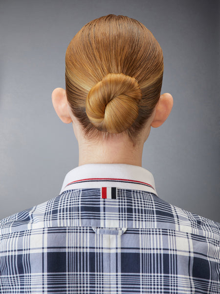 MADRAS CHECK SHIRTDRESS NAVY