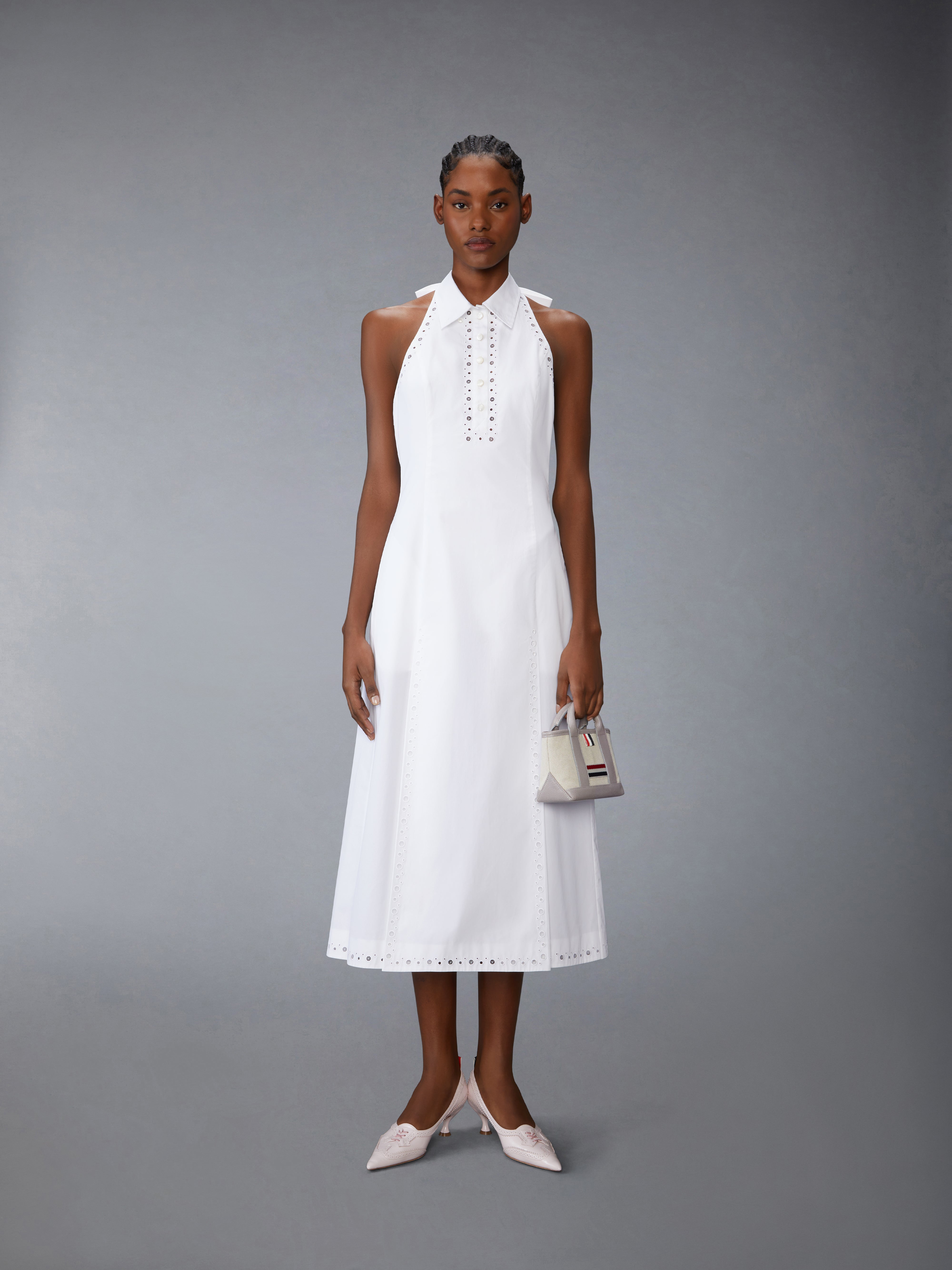 Anglaise And Poplin Polo Halter Dress | Thom Browne