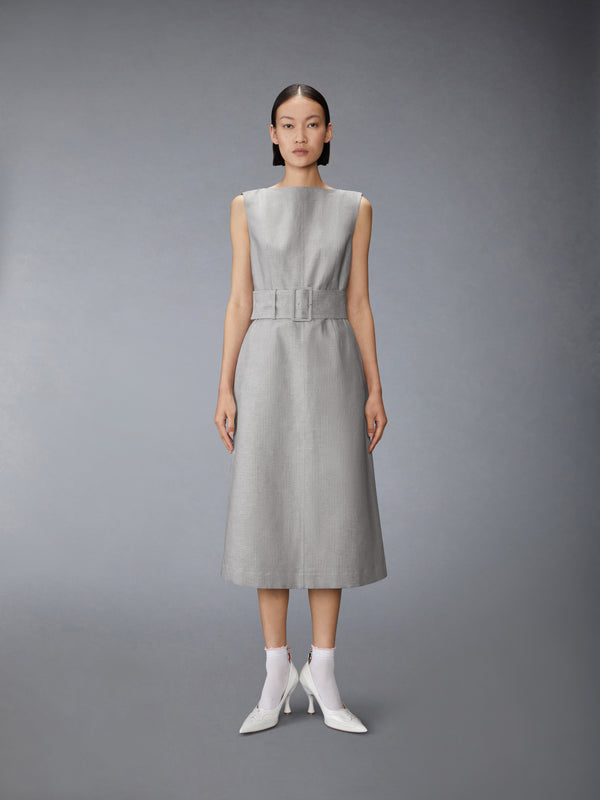 TONAL UNIVERSITY STRIPE BOAT NECK DRESS - image 1