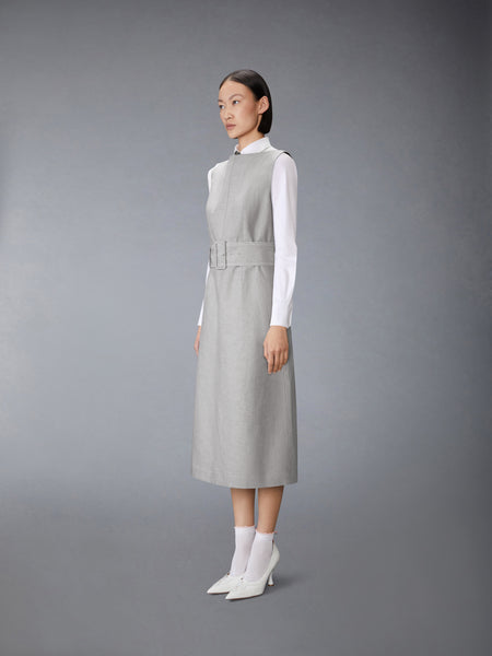 TONAL UNIVERSITY STRIPE BOAT NECK DRESS