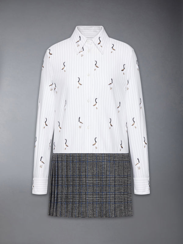 PLEATED BOTTOM GOOSE SHIRTDRESS - featured image