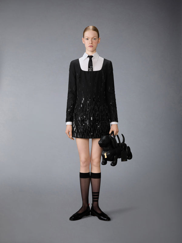 DEGRADE EMBROIDERED MINI SACK DRESS - image 6