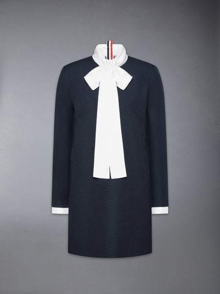 HIGH WOOL SUITING SHIFT DRESS