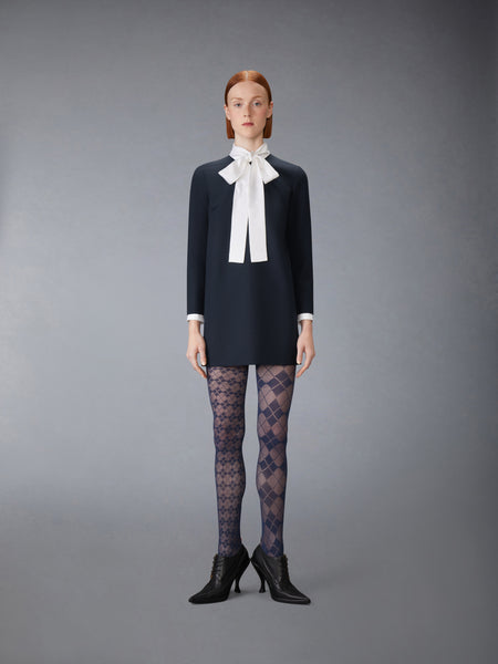 HIGH WOOL SUITING SHIFT DRESS
