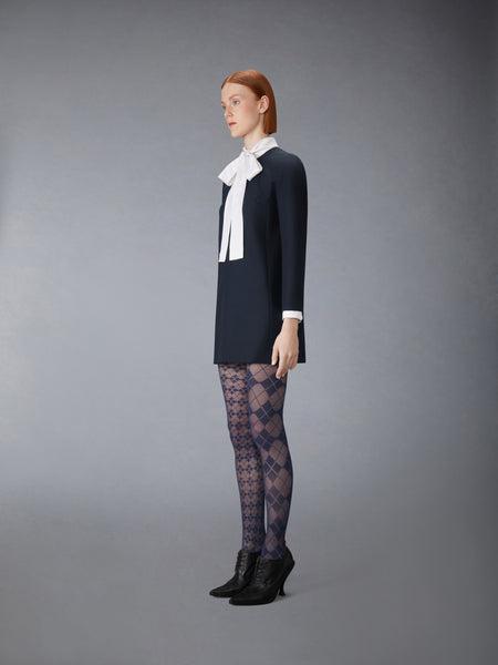 HIGH WOOL SUITING SHIFT DRESS