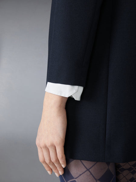 HIGH WOOL SUITING SHIFT DRESS