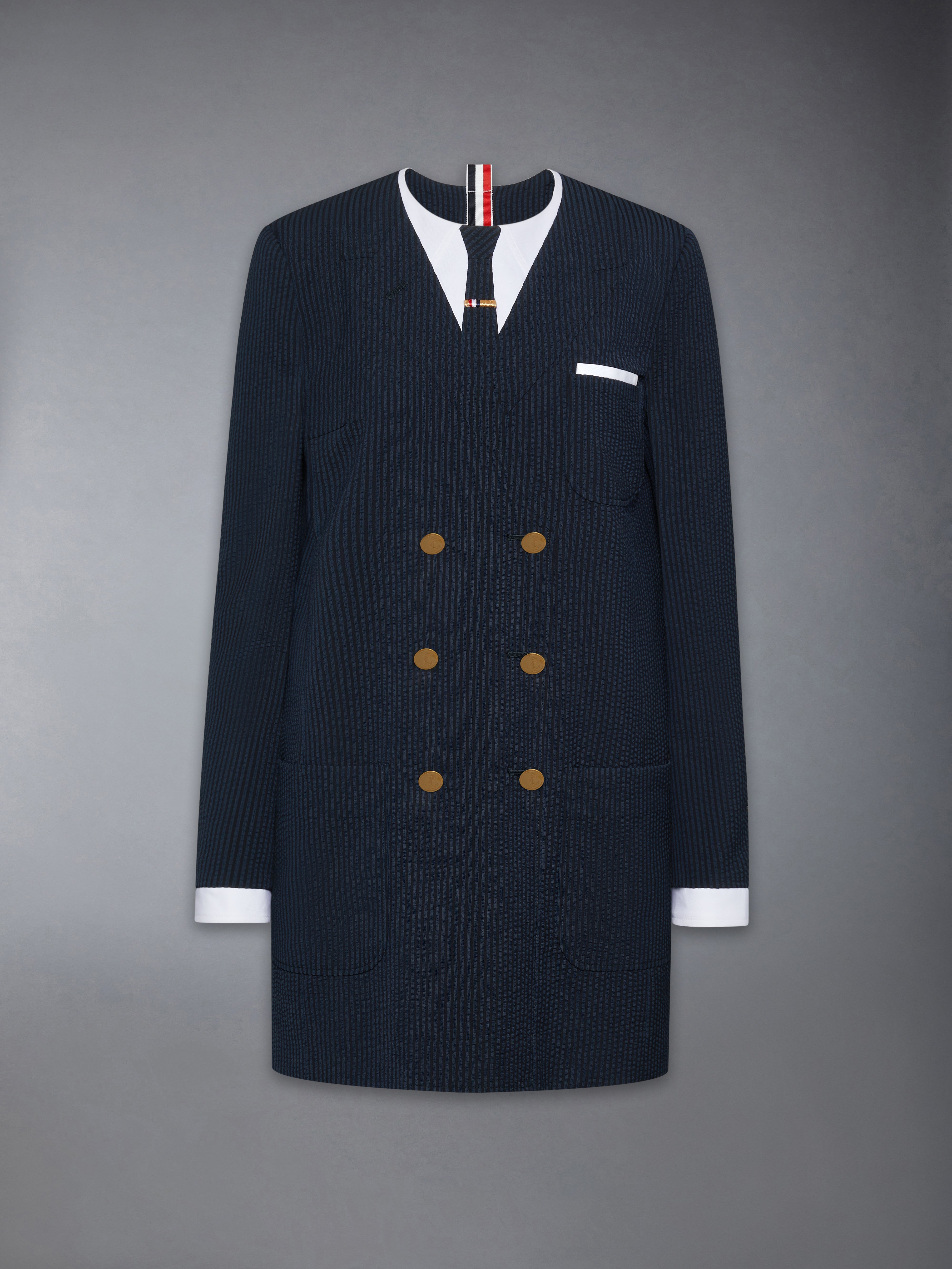 ウール シアサッカー ジップアップ トラック ジャケット | Thom Browne