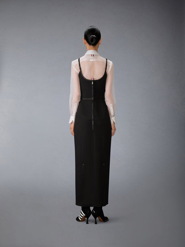 WHIPCORD SATIN TIPPED CORSET DRESS - image 4