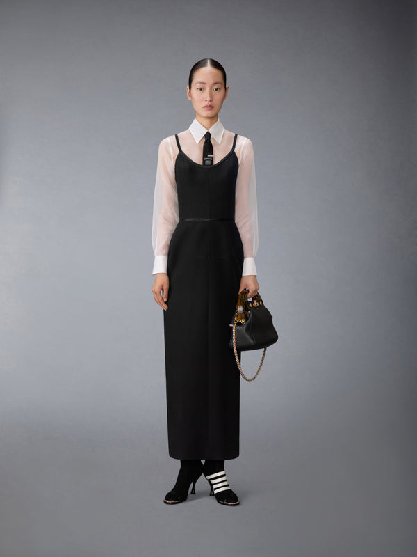 WHIPCORD SATIN TIPPED CORSET DRESS - image 5